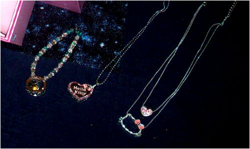 bracelet & necklaces close up